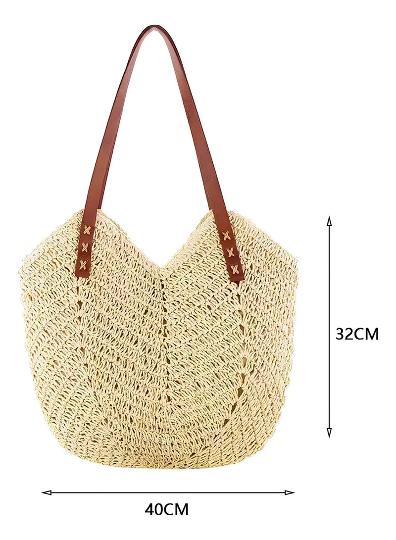 Bolsa De Palha Praia Feminina