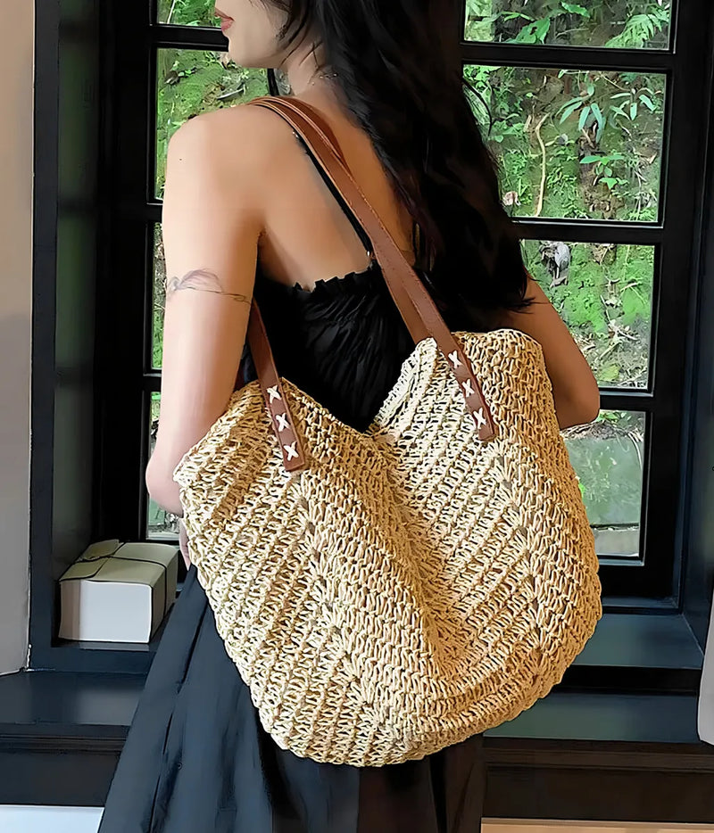 Bolsa De Palha Praia Feminina