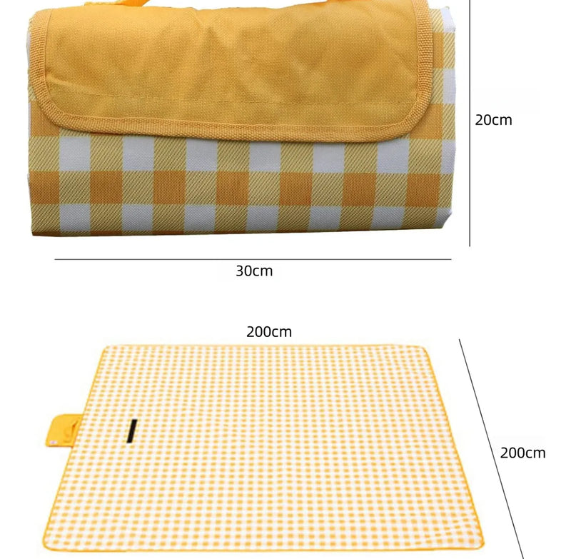 Esteira Grande Piquinique Praia Toalha Impermeável 200x200cm