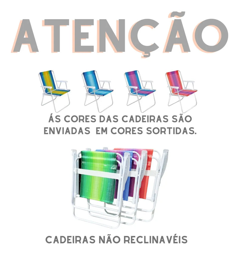 Cadeira De Praia Dobravel Mor Aço
